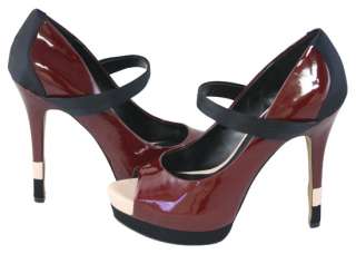   Simpson Ely Leather Mary Jane Peep Toe Pumps Shoes 9 New  