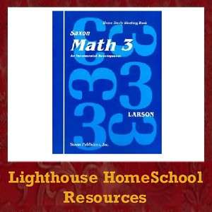 Saxon Homeschool Math 3 Workbook Set/Fact Cards Sealed 9780939798834 