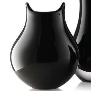  Rogaska Groovy Kind of Love Black Round Vase