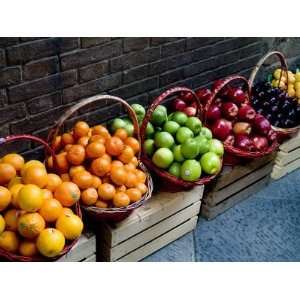  Six Baskets of Assorted Fresh Fruit for Sale at a Siena 