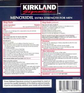 MONTH KIRKLAND MINOXIDIL 5% Mens Hair Regrowth  