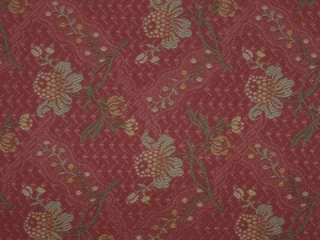 EMBROIDERED BROCADE on DARK PINK Silk Decor Fabric 54 wide units 
