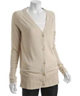 Qi natural cotton Mirage v neck boyfriend cardigan   up to 