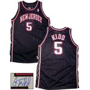  Jason Kidd Hand Signed Blue NJ Nets Jersey Sports 