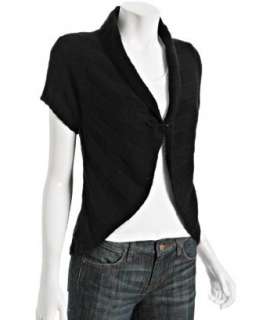 Design History black cable wool cashmere short sleeve shrug   