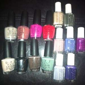 ESSIE & OPI NAIL POLISHES LOT OF 15  BRAND NEW FULL SZ LACQUERS GREAT 