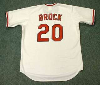 LOU BROCK Cardinals 1974 Throwback Home Jersey LARGE  