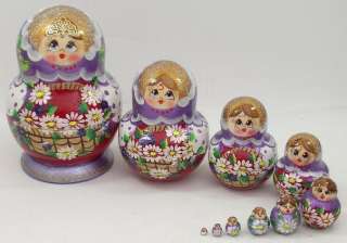 10 pcs Russian Nesting Doll   Matryoshka #3092  