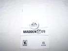 Manual ONLY for Madden NFL 09 PSP Instruction Booklet E