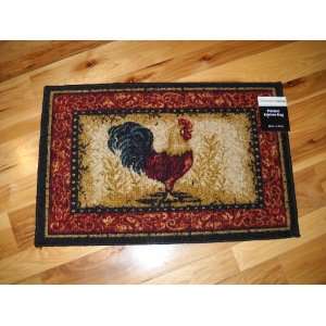 Rooster Plush Kitchen Throw Rug Farm French Decor Mats  