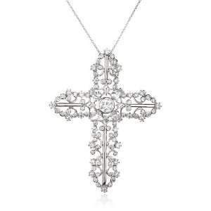  Large Fancy Cross Pendant 18 CHELINE Jewelry