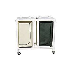 PVC Zip Front Double Hampers   Double Hamper   Large   With Mesh Bags 