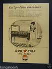 1925 RED STAR DETROIT VAPOR OIL STOVE SALES ART AD