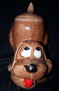 MCCOY COOKIE JAR  ADORABLE Thinking Puppy Cookie Jar  Vintage 70s 