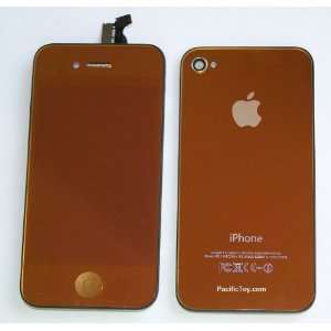  Mirror Orange GSM iPhone 4 4G Full Set Front Glass Digitizer +LCD 