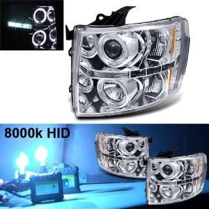   Silverado Halo LED Projector Headlights + Slim 8000k Hid Automotive