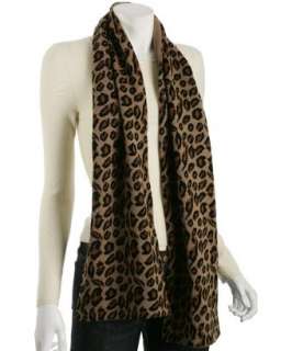 MICHAEL Michael Kors camel leopard merino wool scarf   up to 