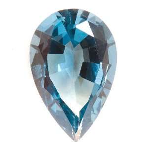  14x9mm Genuine London Blue Topaz Pear Faceted Gemstone AAA 