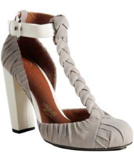 Modern Vintage grey tumbled leather Elisha t strap pumps   