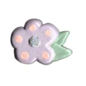  Knob   Pale Amethyst Flower Knob