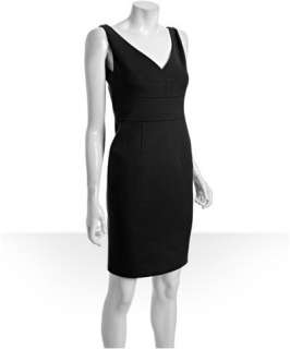 Tahari black double knit sleeveless dress
