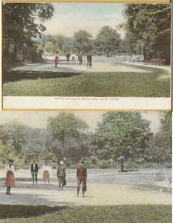 NY~NYC~CHILDREN PLAYING TENNIS in BRONX PARK~1908~RARE  