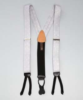 Trafalgar silver silk teardrop Formal Colburn suspenders