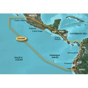   Central America West Saltwater Map microSD Card GPS & Navigation