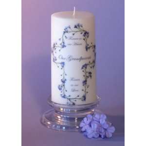  Forget Me Not Cross Memorial Candle