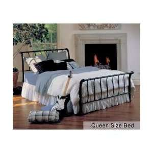  Queen Size Bed   Janis Metal Bed in Textured Black