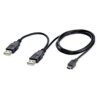   Dual USB 2.0 Type A to USB Mini 5 Pin Type B x1 Y Data and Power Cable