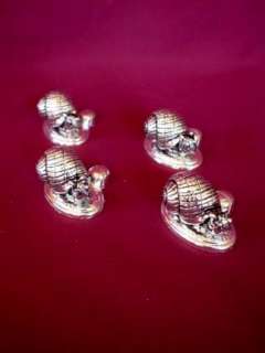 Silver plated SNAIL Place Card Holders Set of 4  
