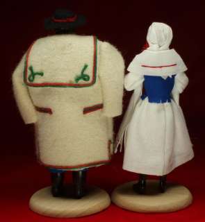 POLISH FOLK COSTUME DOLL COUPLE   Pogorze Region   Poland ethnic dolls 