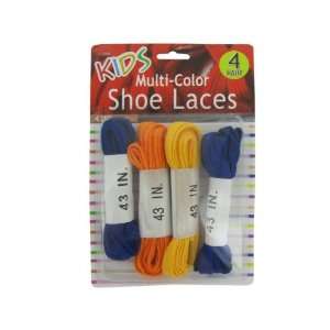  Multi color shoelaces, 4 pair   Pack of 24