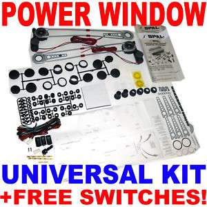 Spal Universal Electric Power Window Kit & 3 Switch Kit  