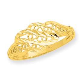 New Beautiful 14k Gold Diamond Cut Filigree Ring Available in Multiple 