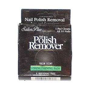  Salon Plus Nail Polish Remover/Strengthening Pads Beauty