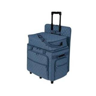 Hemline Slate Blue Quilting Studio Collection Three Bag Trolley Set