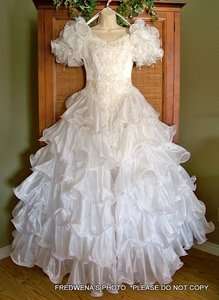 stunning bright white Golden Gate wedding bridal dress gown sz 6 
