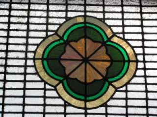 VICTORIAN ANTIQUE STAINED GLASS CHURCH WINDOW JB15  