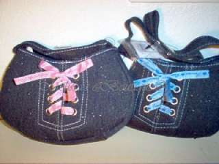 CLAIRES  small blue jean purse with bow princess   NWT satchel kids 