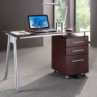 Modern Home Office Glass Computer Desk, #RT 1565 CH36  