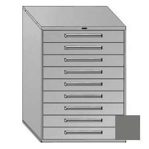   Drawers W/Dividers, 59H, Keyed Alike Lock Smooth Office Gray