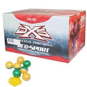 DXS Rec Sport Paintballs Case 2000   Yellow/Green Shell with Yellow 