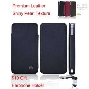   Pear Series + $5 Leather Earphone Holder   Black   Cell Phones