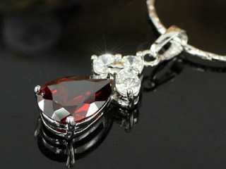 Carats Ruby Dark Red Stone Pendant Necklace SN283  