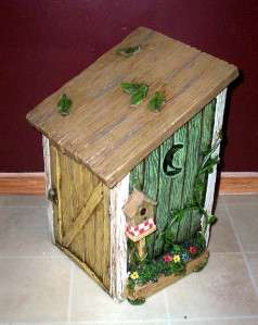 Country Rustic Lodge Cabin Outhouse Waste Basket New  