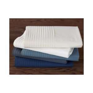  300 Percale Pintuck Flat Sheet Indigo (Twin)