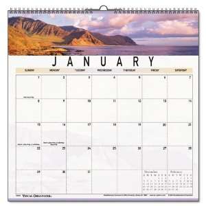  Visual Organizer  Open Plan Landscape Monthly Wall Calendar 