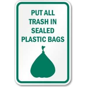  Put All Trash in Sealed Plastic Bags (with symbol) Diamond 